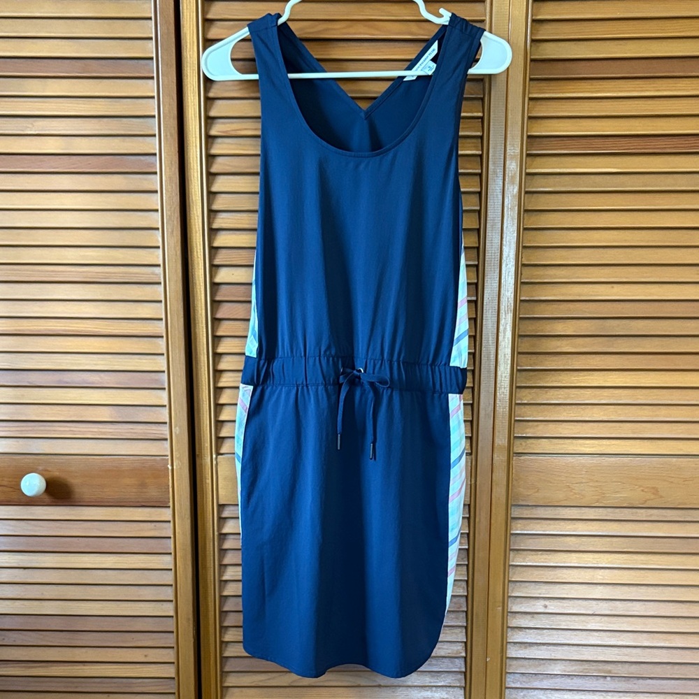 Southern Tide Navy Blue Drawstring Mini Dress